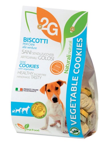 2G Pet Food Vegetable Cookies Biscotti Alle Verdure Per Cani Sacco 350g-1