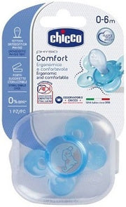 Chicco Succhietto Silicone Physio Comfort 0-6mesi Colore Azzurro  - 1