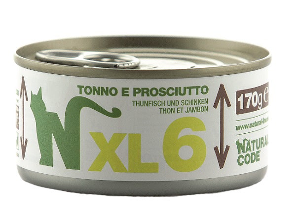 Natural Code XL6 Per Gatti Adulti Tonno E Prosciutto 170g-1