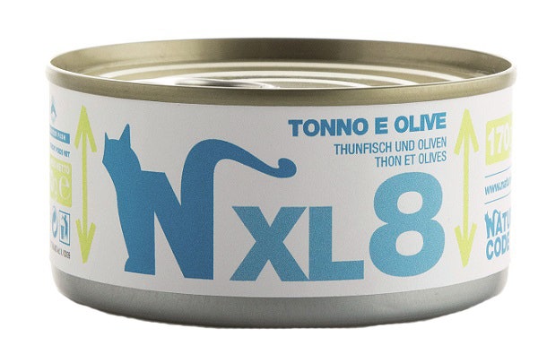 Natural Code XL8 per Gatti Adulti Tonno e Olive 170g-1