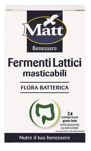 Matt Fermenti Lattici Masticabili 24 Compresse-1