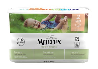 Pannolini Moltex Pure&Nature Mini Taglia 2 -3/6kg- 38 Pezzi  - 1