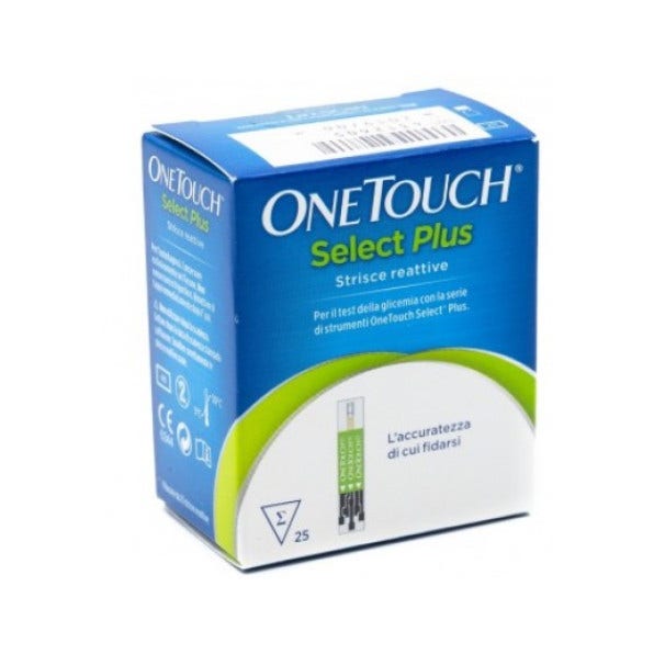 Strisce Misurazione Glicemia Onetouch Select Plus 25 Strisce  - 2