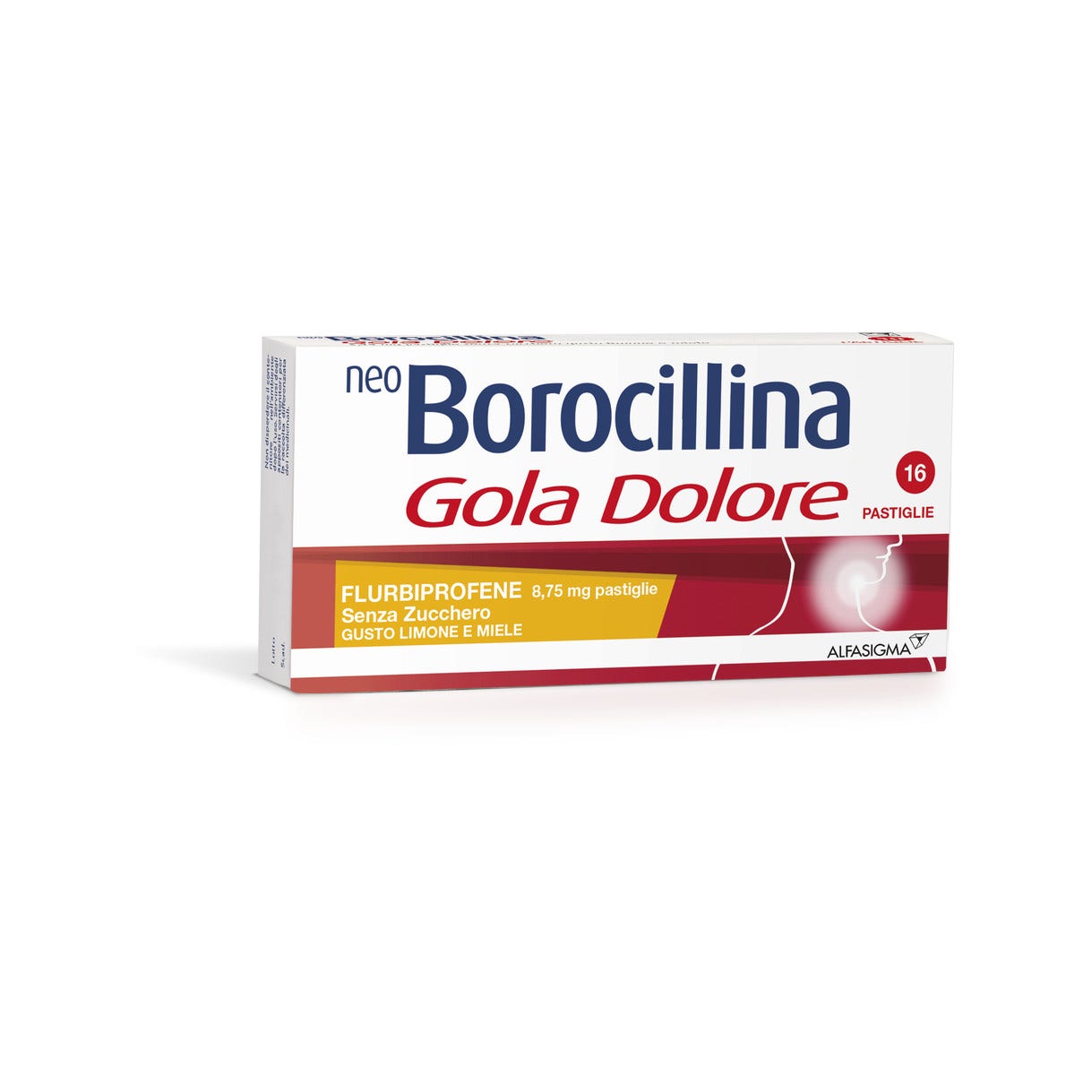 Neoborocillina Gola Dolore 16 Pastiglie 8,75mg Limone Miele Senza Zucchero  - 2