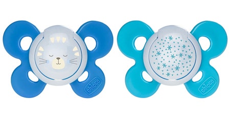Chicco Succhietto Comfort Luminoso Silicone Maschio 2 Pezzi  - 1