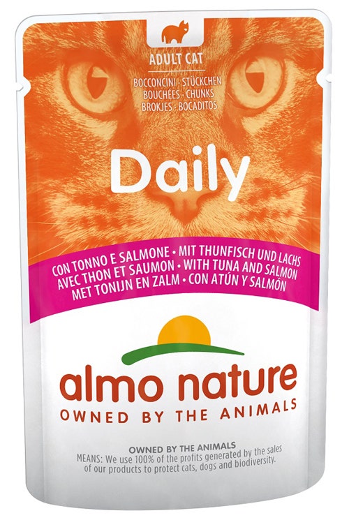 Almo Nature Daily Cibo Umido Tonno/Salmone Per Gatti Adulti 70g-1