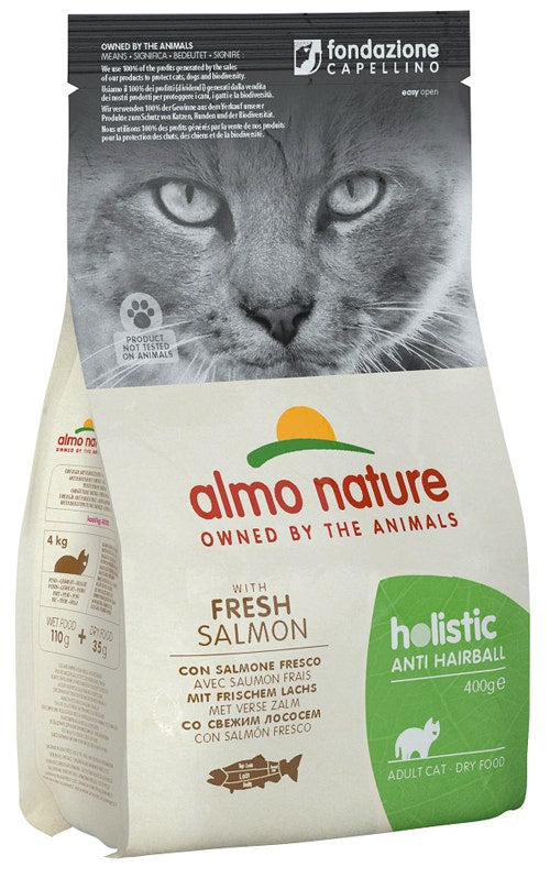 Almo Nature Anti Hariball Crocchette Salmone Fresco Per Gatti Adulti 400g-1