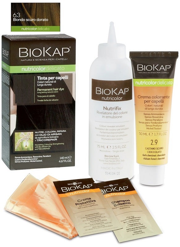 Biokap Nutricolor Delicato Tinta 6.3 Biondo Scuro Dorato 140ml  - 1