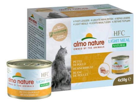 Almo Nature Natural Light Meal Cibo Umido Petto Di Pollo Per Gatti Adulti 4x50g-1