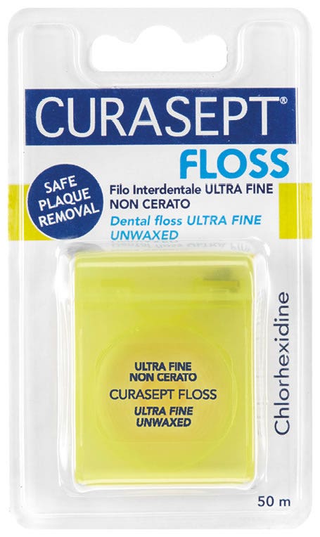 Curasept Classico Floss Ultra Fine Non Cerato Clorexidina 50m  - 1
