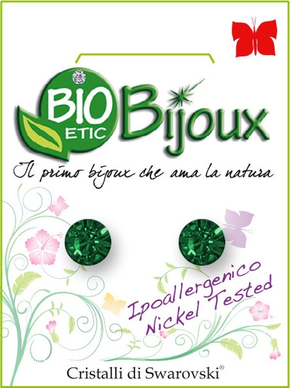 Orecchino Bioetic Bijoux Xirius 6,2mm Smeraldo  - 1