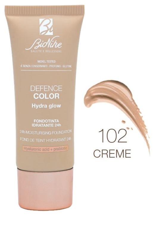 Bionike Defence Color Fondotinta Hydra Glow 102 Creme 30ml-1