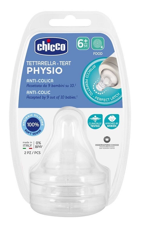 Chicco Tettarella 2 Pezzi Perfect5 Silicone 6M+   - 1