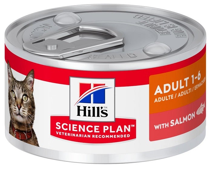 Hill's Science Plan Gatto Adult Al Salmone Lattina 82gr-1