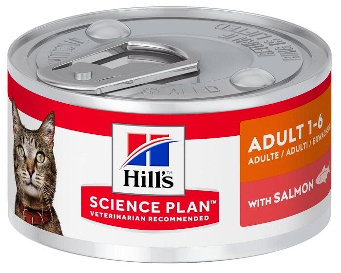 Hill's Science Plan Gatto Adult Al Salmone Lattina 82gr-2