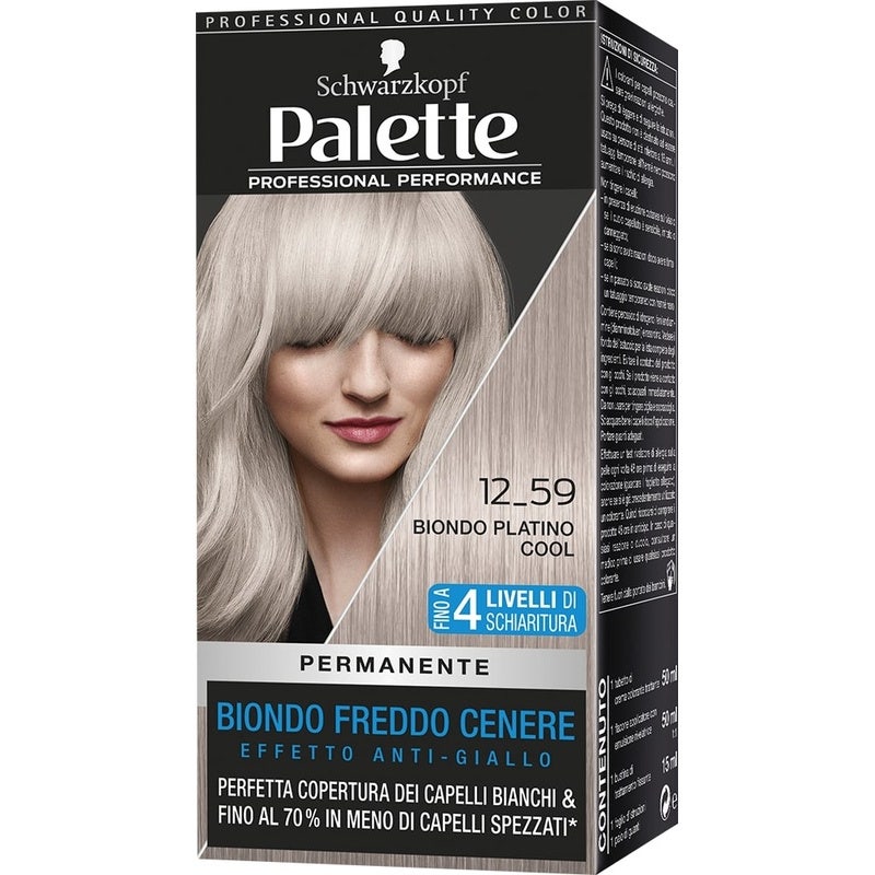 Schwarzkopf Palette Professional Performance Colorazione Permanente 12-59 Biondo Platino Cool 170g - 2