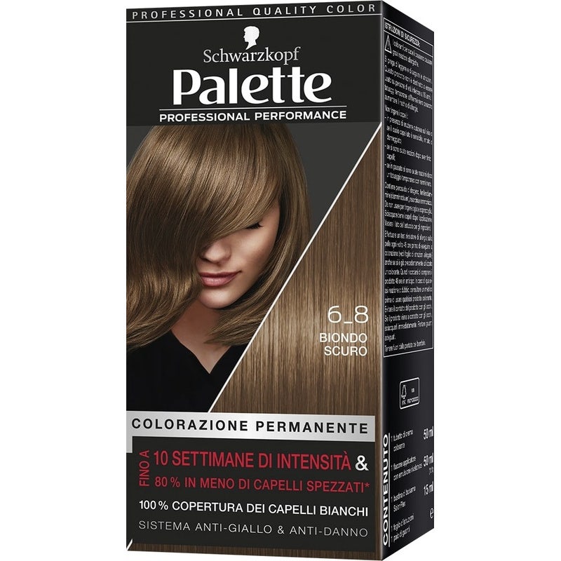 Schwarzkopf Palette Professional Performance Colorazione Permanente 6-8 Biondo Scuro 170g - 2