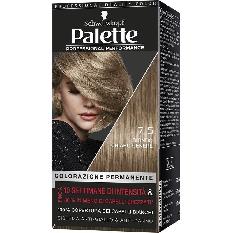 Schwarzkopf Palette Professional Performance Colorazione Permanente 7-5 Biondo Chiaro Cenere 170g - 2
