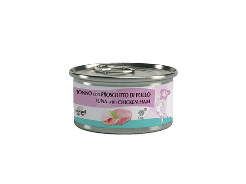 Marpet Chef Tonno Con Prosciutto Di Pollo Cibo Umido Per Gatti Adulti Lattina 80g-1