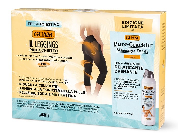 Guam Leggings Pinocchietto S-M 1 Paio + Body Sea Crackle Massage Foam Drenante 150ml  - 1