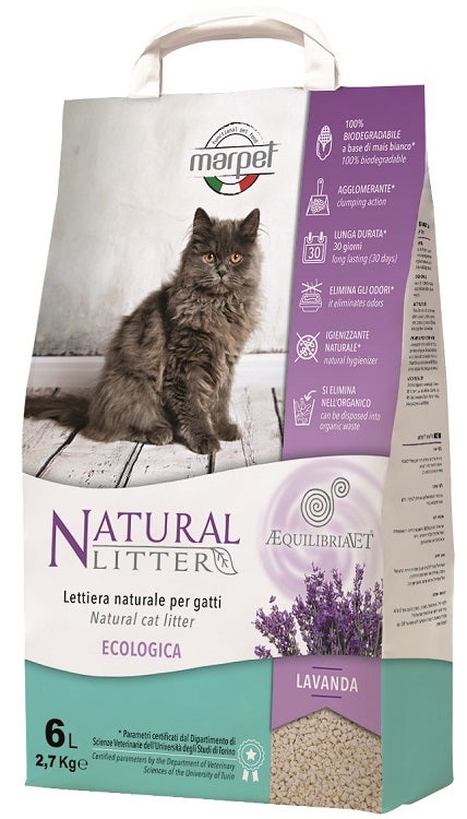 Marpet Natural Litter Lettiera Per Gatti Profumazione Lavanda 6 Litri-1