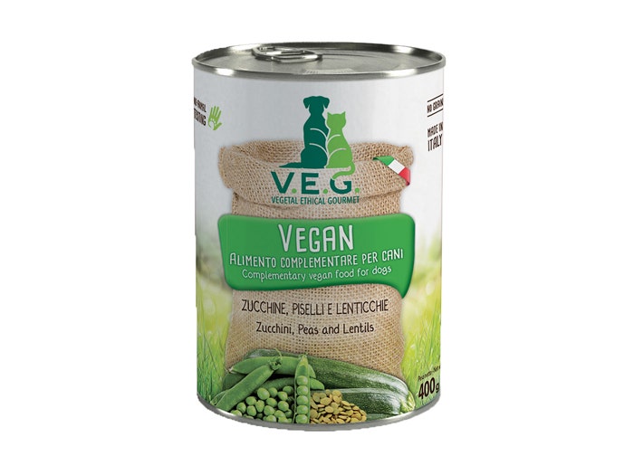 Marpet Vegan Dog Zucchine/Piselli/Lenticchie Cibo Umido Per Cani Adulti Scatoletta 400g-1