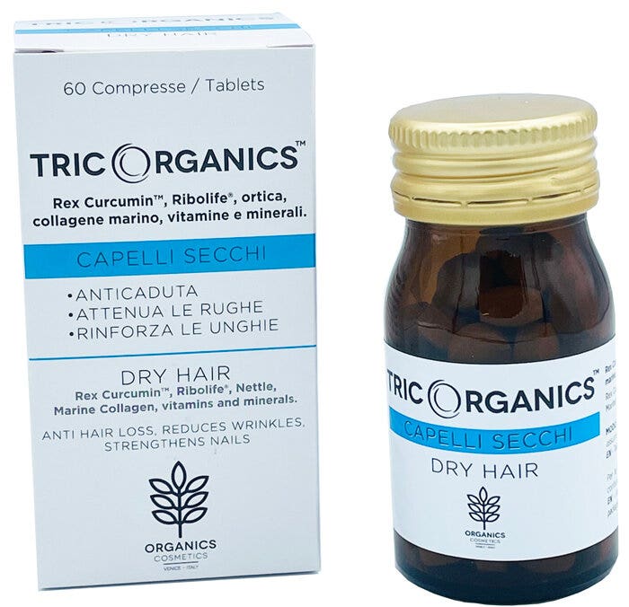 Organics Cosmetics Tricorganics Capelli Secchi 60 Compresse-1