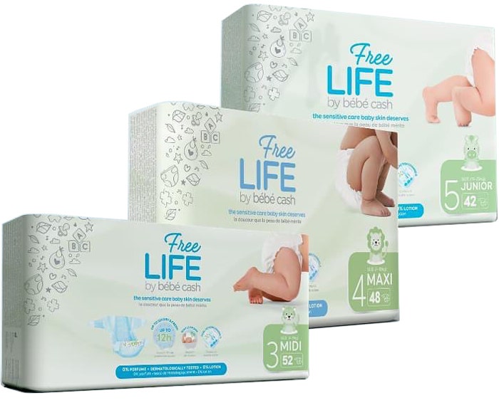 Pannolini Freelife BebeCash Midi Taglia 3 52 Pezzi 4-9kg - 1