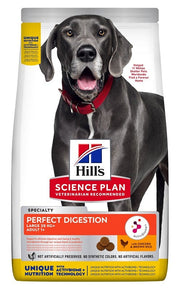 Hill's Science Plan Perfect Digestion Large 25 Kg+ Adult 1+ Chicken & Brown Rice 12kg-1