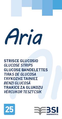 Strisce Misurazione Glicemia Strumento Aria 25 Pezzi
