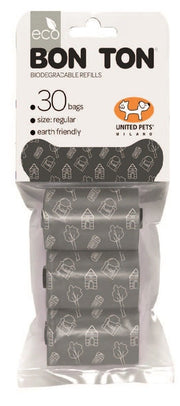 United Pets Refill Bon Ton Regular 3 Ricariche Sacchettini Biodegradabili Neri-1