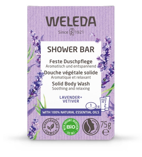 Weleda Shower Bar Saponetta Bagno Doccia Alla Lavanda E Vetiver 75g-1