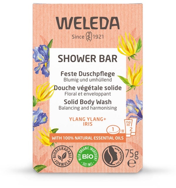 Weleda Shower Bar Saponetta Bagno Doccia Allo Ylang Ylang E Iris 75g-1