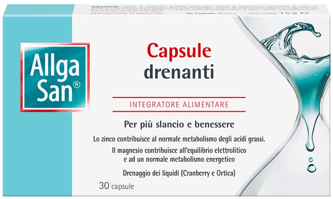 AllgaSan Integratore Drenante Per Metabolismo Dei Grassi 30 Capsule-1