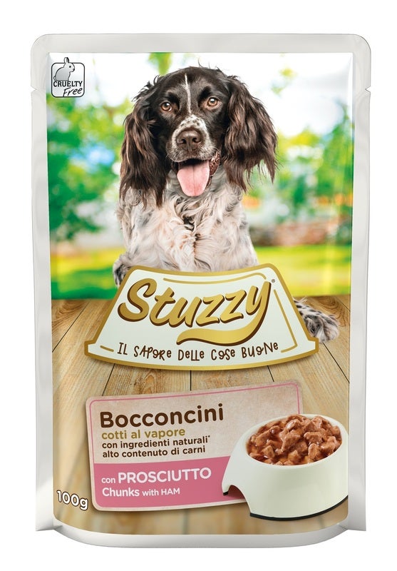Stuzzy Bocconcini Con Prosciutto Per Cani Adulti Bustina 100g-1