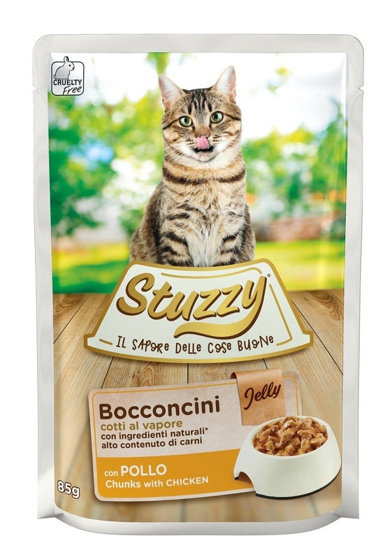 Stuzzy Bocconcini Jelly Con Pollo Per Gatti Adulti Bustina 85g-1