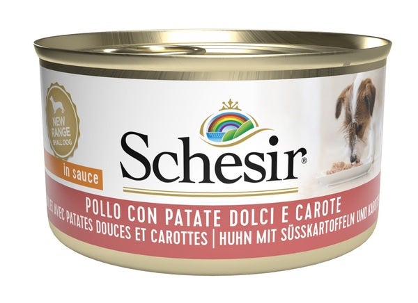 Schesir Pollo Con Patate Dolci E Carote Cibo Umido Cani Adulti Lattina 85g-1