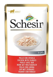 Schesir Pollo Con Spigola In Jelly Cibo Umido Gatti Adulti Bustina 85g-1