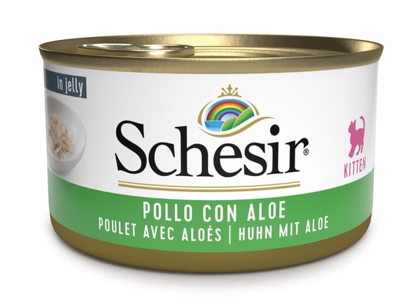 Schesir Pollo Con Aloe Cibo Umido Per Gattini Lattina 85g-1