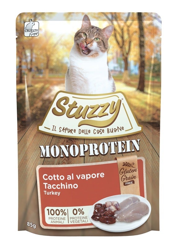 Stuzzy Monoprotein Bocconcini Con Tacchino Per Gatti Adulti Bustina 85g-1