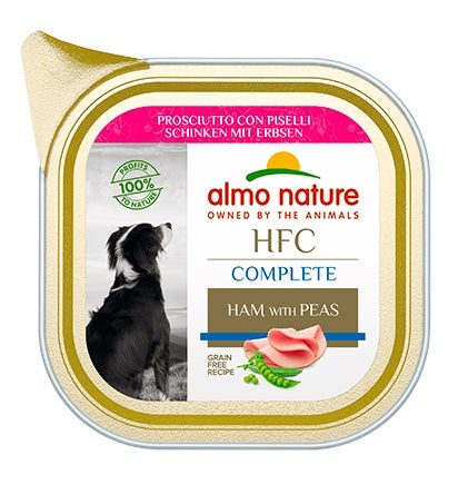 Almo Nature HCF Complete Prosciutto Con Piselli Per Cani Adulti Vaschetta 85g-1