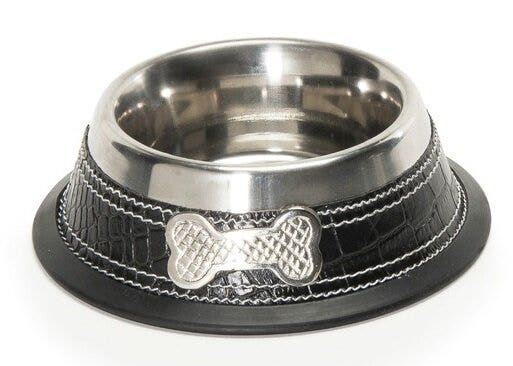 Camon Ciotola In Acciaio Chic Bowl Con Rivestimento In Similpelle 220ml-2