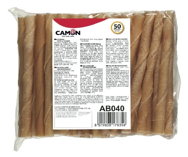 Camon Rolls In Pelle Bovina Per Cani 12.5cmx8/9mm Busta 400g-1