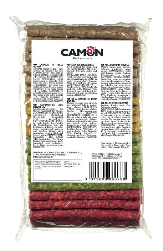 Camon Bastoncini Colorati In Pelle Bovina Per Cani 12x1cm Busta 900g-2