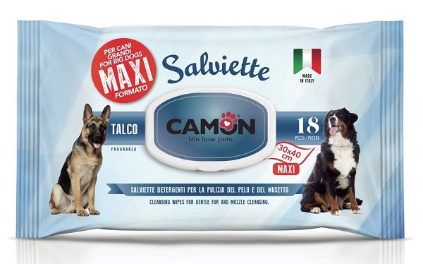 Camon 18 Salviette Maxi Al Talco Per Cani Grandi-1