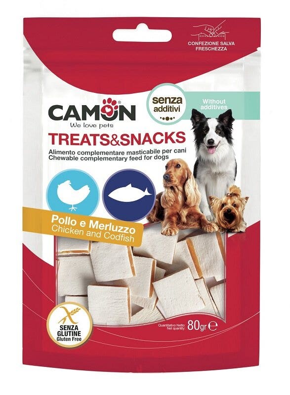 Camon Sandwich di Pollo e Merluzzo Per Cani 80g-2