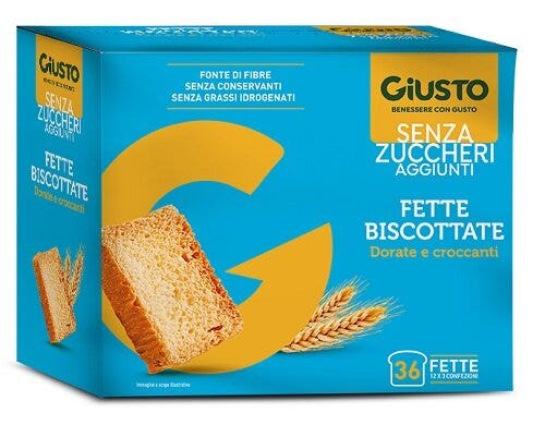 Giusto Senza Zuccheri Aggiunti Fette Biscottate 300g-2