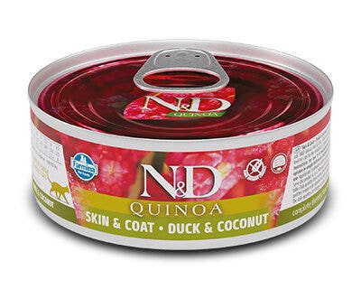 Farmina Natural & Delicious Quinoa Skin & Coat Anatra E Cocco Per Gatti Adulti 80g-2