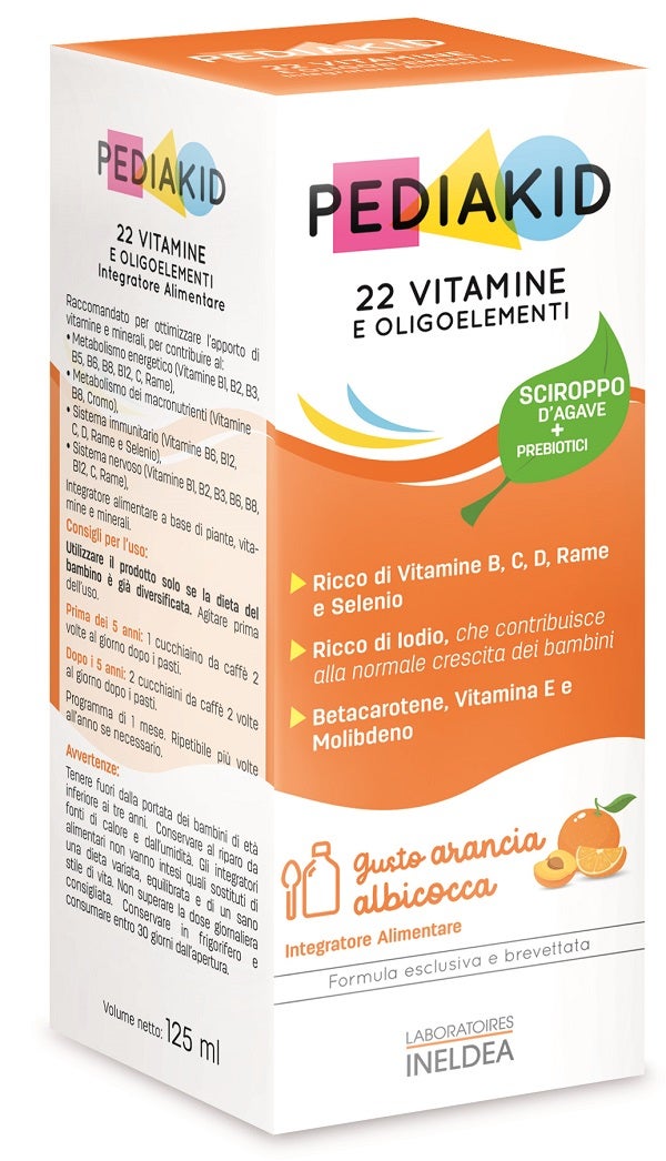Pediakid 22 Vitamine E Oligoelementi Sciroppo 125ml-1