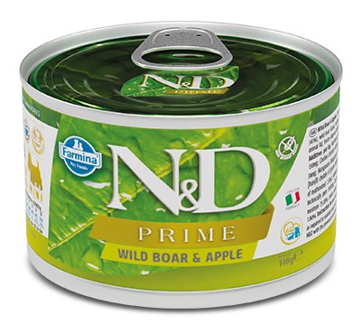 Farmina Natural & Delicious Prime Mini Con Cinghiale E Mela Per Cani Adulti 140g-1
